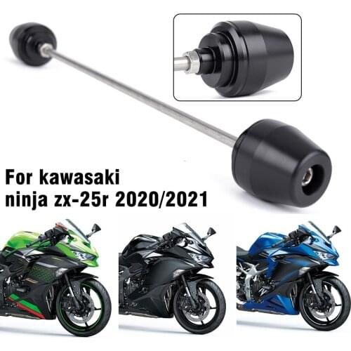 For Kawasaki Ninja ZX-25R 2020-2021 Motorcycle Front Axle Fork Crash Sliders Wheel Protector ZX25R ZX25 R ZX-25 R