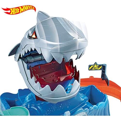 Hot Wheels Original Robo Shark Frenzy Car Track Toys Model Car Toys for Children Hotwheels Kids Boys Toys Juguetes W5093 Gifts