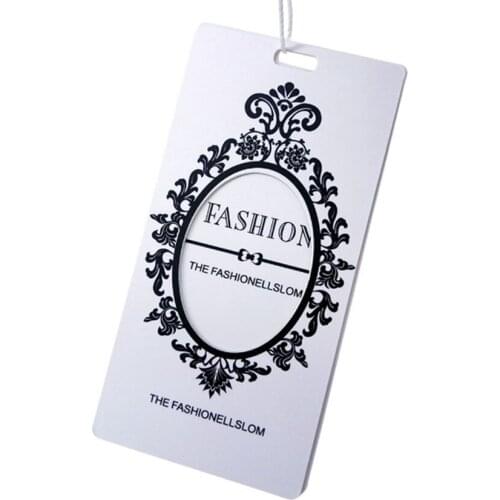 Custom logo brand garment printed paper tag paper tag mens clothes swing hang tags