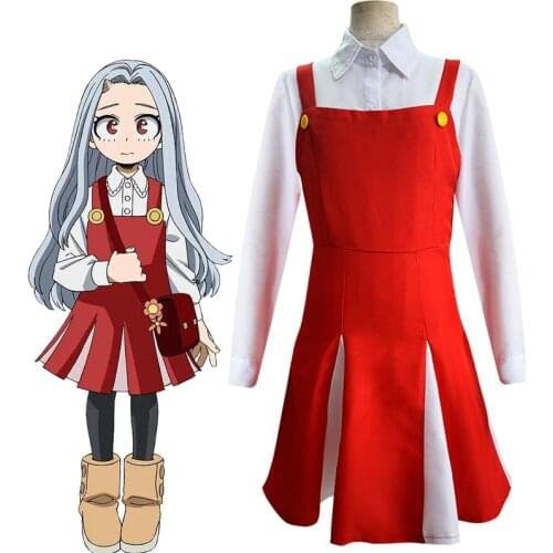 Anime Boku No My Hero Academia Season4 Eri Cosplay Costume Red Blouse Dress School Uniform Women Halloween Carnival Party Suit