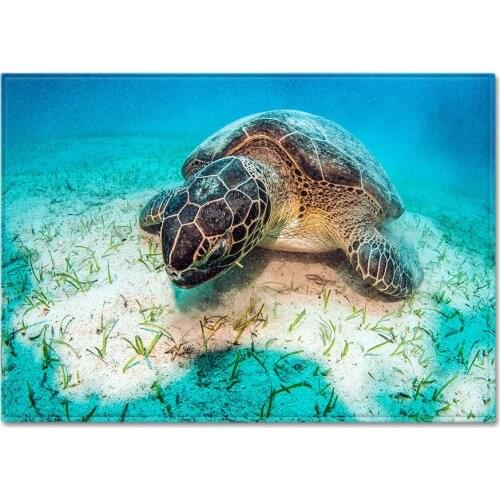 Sea World Cute Turtle Floor Mat Door Mat Anti-slip Mat Bedroom Living Room Bedroom Home Decoration Carpet