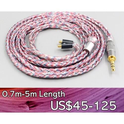 LN007579 16 Core Silver OCC OFC Mixed Braided Cable For Acoustune HS 1695Ti 1655CU 1695Ti 1670SS Earphone