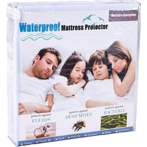 Waterproof Mattress Protector King Size 100% Organic Cotton Hypoallergenic Breathable Mattress Pad Cover,12”-18.2‘’ Deep Pocket