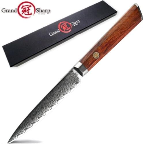 Grandsharp Damascus Kitchen Knives Japanese Damascus Steel Utility Paring Chef Knife VG10 67 Layers Stainless Steel Cooking Tool