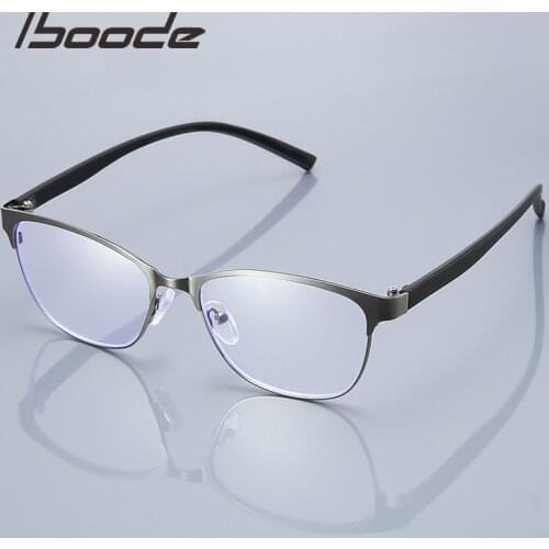 Iboode Alloy Men Reading Glasses Unisex Presopic Eyewear High Quality Business Eyeglasse Hyperopia Prescription Glasses +2.5 4.0