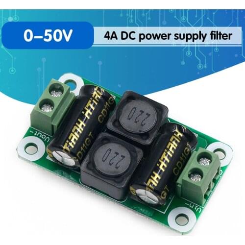 0-50V 4A DC power supply filter board Class D power amplifier Interference suppression board car EMI Industrial control panel a