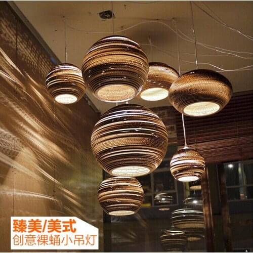 Bamboo paper honeycomb bamboo pendant lights personalized living room restaurant cafe clothing store pendant lamps ZA