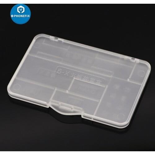 Super-hard acrylic material Compartment Transparent Storage for protect iPhone 6 6S 7 8 X Motherboard Organizer Case