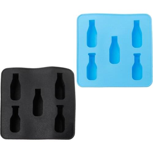 Drop Ship Mini Beer Wine Bottle Shape Silicone Mold DIY Ice Cube Mould Tray Ice Cream Tool