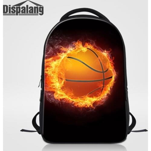 Dispalang Men Laptop Backpacks Personalized Basketballs School Bags Rucksack For Teenagers Male Mochila Daily Bagpacks Back Pack