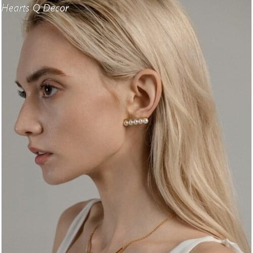 Ropuhov Pearl Stud Statement Earrings Women Classic Jewelry Gothic Boho Designer Unique Party Elegance Gifts Trendy Sale