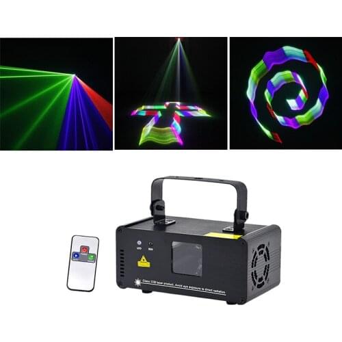 Sharelife Mini 3D RGB Full Color DMX Laser Scan Light PRO DJ Home Party Gig Beam Effect Stage Lighting Remote Music TDM-RGB400