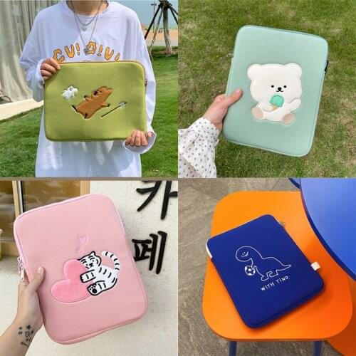 Cute Laptop Sleeves Carrying Bags 11 12 13.3 14 15.4 Inch Women Girls Tablet Sleeve Case for Ipad Pro 12.9 Macbook Air Matebook