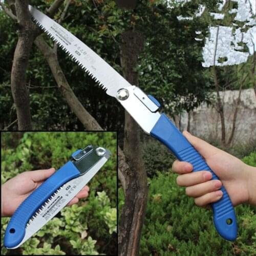 Folding Saw Three Sides Cutting Edges Hand Saw Gardening Hand Saw 270mm Hacksaw 65Mn Blade