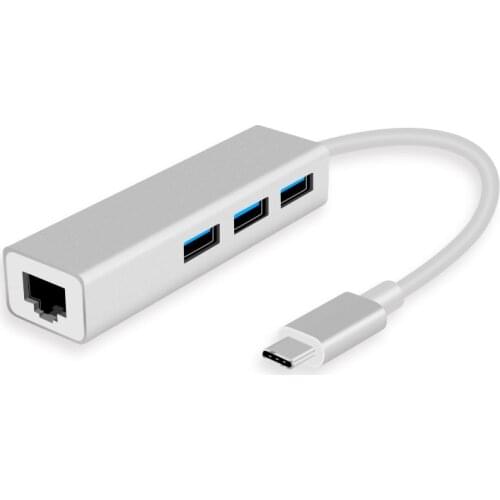 USB Ethernet USB Hub to RJ45 Lan Network Card 10/100 Mbps USB 2.0 3.0 Hub Ethernet Adapter for Mac iOS Laptop PC Windows