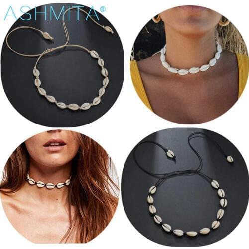 ASHMITA 2019 3 Style Vintage Beach Jewelry Bohemian Shell Hand-Woven Simple Pendant Necklace Bracelet Set For Women Girl