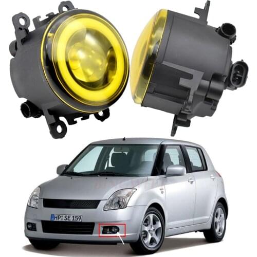 1pair Angel Eyes High Brightness front bumper Car LED Fog Light For Suzuki Grand Vitara Alto Swift Ignis Jimny Splash 1998-2015