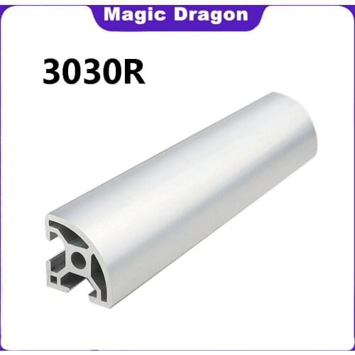 1PC 3030R-8 EU Aluminum Profile 100-800mm Length 1/4 Curved Linear Rail for DIY 3D Printer CNC