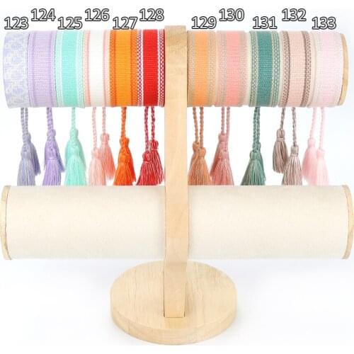 1pc/Lot 126 Designs Embroidery Bracelet Wholesale Friendship Braided Wristband Vintage Tassel Rope Bangle for Wedding Gift