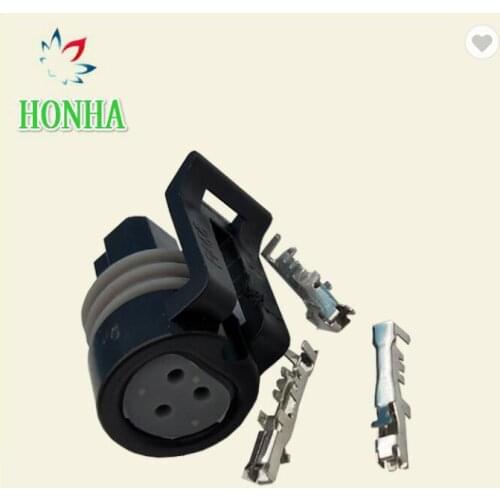 10pcs/lot 3 Pin/Way For Honeywell 100 150 250 PSI Oil/Fuel Pressure Sensor Connector Plug For Delphi 12065287 12078090