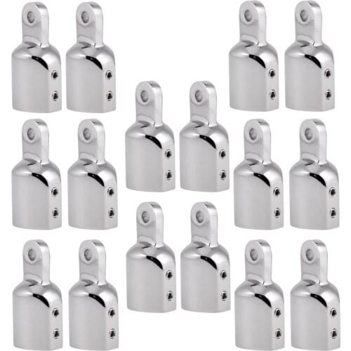 16pcs Eye End Cap Bimini Top Fitting/Hardware 1 inch Marine 316 Stainless Steel