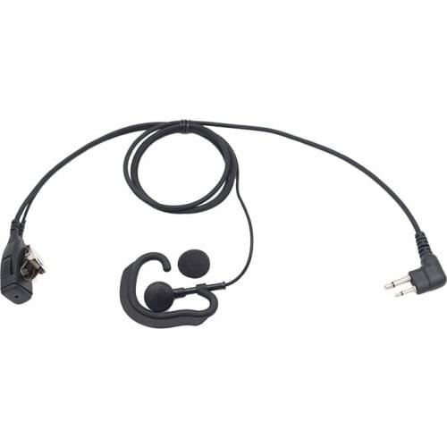 2 Pin G Shape Clip-Ear Headset Walkie Talkie Earpiece for Motorola Two Way Radio CP200 CP200D CP185 DTR650 PR400 EP450 CLS1110
