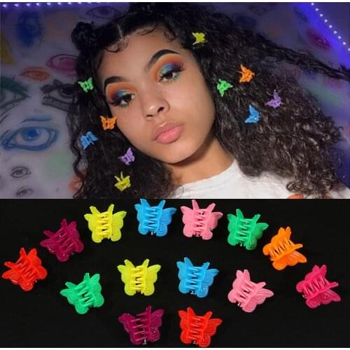 20/50 Mixed Color Butterfly Hair Clips Grip Claw Barrettes Mini Clamps Jaw Hairpin Headdress Hair Styling Accessories Tool