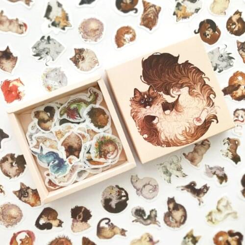 200 pcs/pack Cute Variety Animals Series Box Decorative Stationery Stickers Scrapbooking DIY Diary Album Stick