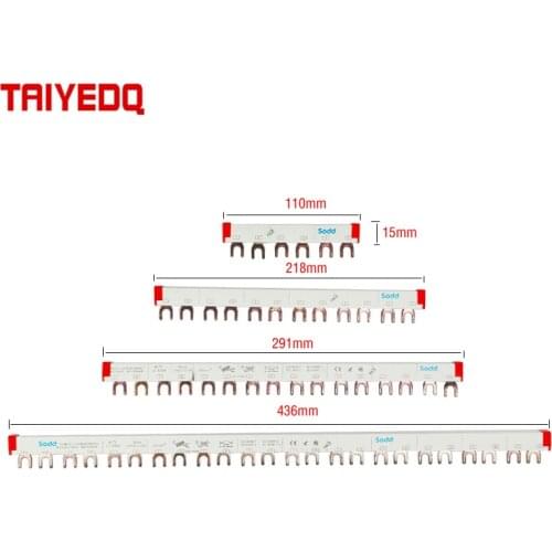 2P U Type Copper Busbar Air Switch Connection Bar MCB Connector Busbar Connection Breaker Combing 3/6/8/12 Ways