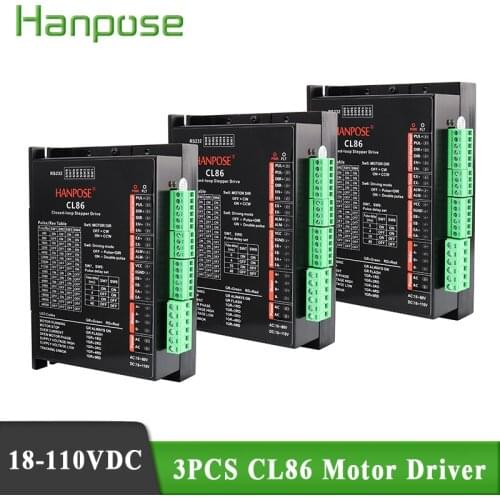 3PCS CL86 controller driver 18-110VDC NEMA34 Closed loop motor drive for CNC hybrid 86 servo motor