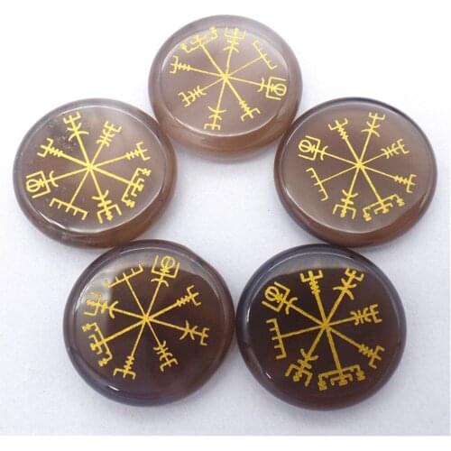 5Pcs/set 25x6mm Wholesale Natural Gray Agate Seven Chakras Reiki Healing CAB DIY Jewelry Accessories S211