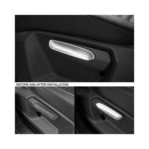 Accessories Matte Inner Car Seat Adjustment Button Cover 2pcs VW Jetta MT 12-19