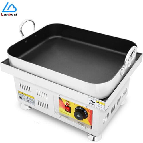 220/110V Korean Style Fried Rice Cake Machine Desktop Electric Heating Teppanyaki Korean Snack Business Equipment