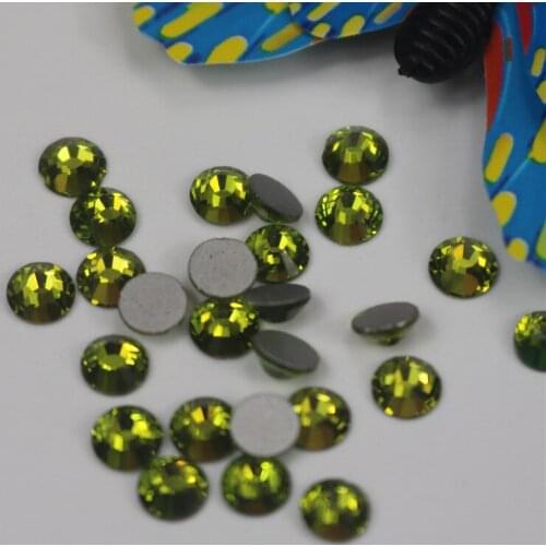 Size s3 Olivine Glitter Rhinestones Non Hot Fix FlatBack Strass Sewing & Fabric Garment Rhinestone Nail Art Stone