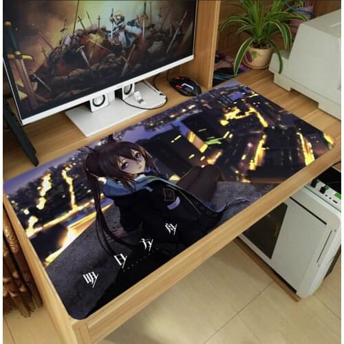 Game Arknights Amiya Extral Large Mouse Pad Thicken Laptop Gaming Mice Mat Desk Keyboard Mat Anti-Slip Playmat Cosplay Gift