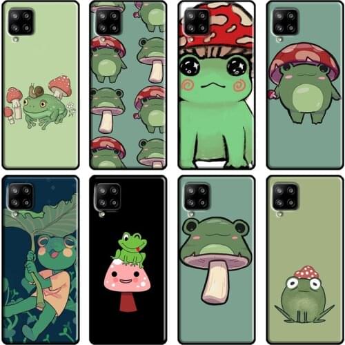 Mushroom frog Cartoon For Samsung Galaxy A12 A52 A72 A71 A51 A41 A31 A70 A50 A40 M31 A02 A20e A21S Phone Cover