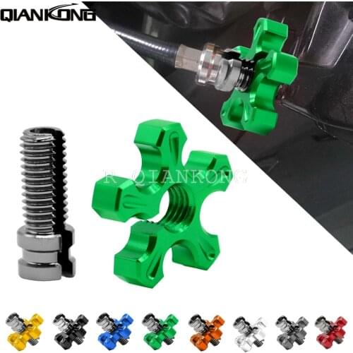 For KAWASAKI Z650 Z900 Z800 HONDA CBR600RR YAMAHA R1 R3 R6 R25 Clutch Cable Wire Adjuster M8/M10 Green Motorcycle Accessories