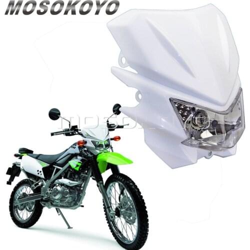 For KLX 150 KX 450R Dirt Racing Bike Motocross Headlight 12V 35W Dirt Bike Head Lights White