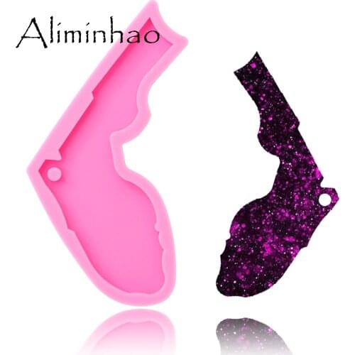 DY0207 Shiny Florida state shape silicone molds DIY epoxy resin molds for jewelry Decorative Craft Keychain Mold wholesale