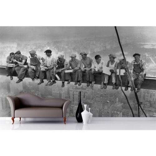 Mural Lunch atop a Skyscraper Mural photo wallpaper 3d mural wallpaper Large mural living room paper wallpaper bedroom den