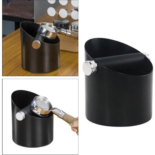 Coffee Knock Box Tamper Bin Residue Dump Espresso Waste Bucket Removable Knock Bar Non-Slip Easy Cleaning for Home Shop Barista