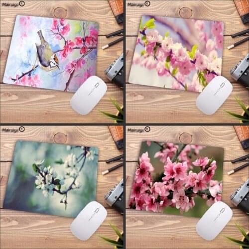Mairuige pink flower mouse pad gamer play mats Size for 18x22cm 20x25cm 25x29cm lager/small desk pad Gaming Mousepads