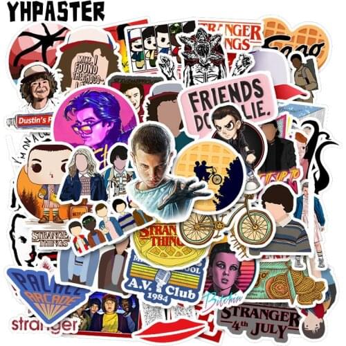 10/30/50Pcs Stranger Thing Figure Stickers Toys For Childrens Motorcycles Skateboards Phones DIY Hand Diaries Scrapbooks