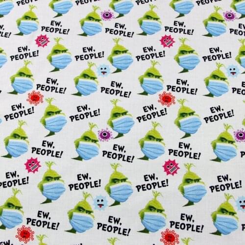 Cartoon EW People of Christmas Patchwork 100% Cotton Fabric Digital Printing Sewing Quilting DIY Needlework Material