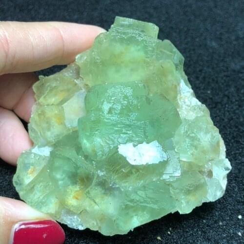 195.7gNatural rare grass green fluorite mineral specimen stone cluster healing crystal home decoration quartz gem ornaments