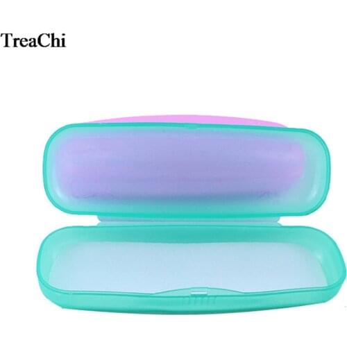 Professional Clear Sunglasses Case Hard Plastic Plain Glasses Holder Portable Storage Eyeglasses Case Pouch Eyewear Accessories