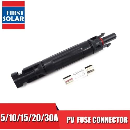5A 10A 15A 20A 30A 1000VDC PV Connector with Fuse Use for solar cell panel Fuse Holder Protective Fuse protection