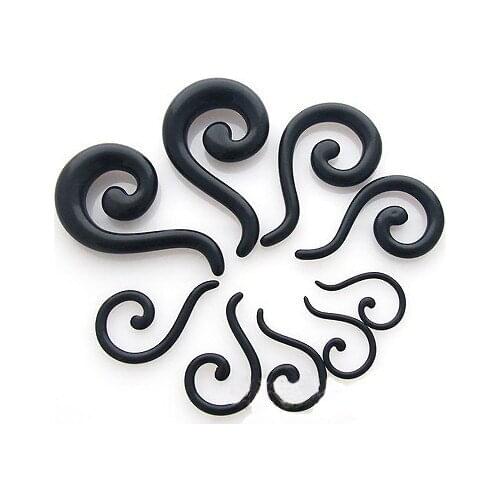 1 Pc Punk Pink Acrylic Spiral Taper Flesh Tunnel Ear Stretcher Expander Stretching Plug Snail Screw Piercing Body Jewelry