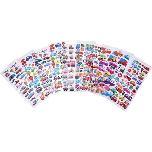 JETTING New Wholesale PC Mobile Phone Stickers Decor Laptop Skin 2PCS DIY Kawaii Cars 3D Paper Stickers