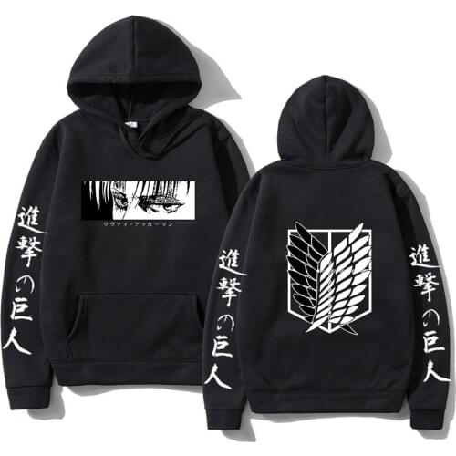 Japanese Anime Hoodie Attack on Titan Hoodied Casual Streetwear Harajuku Sweatshirt Men/Women Unisex Sports Hoody Tops Clothing